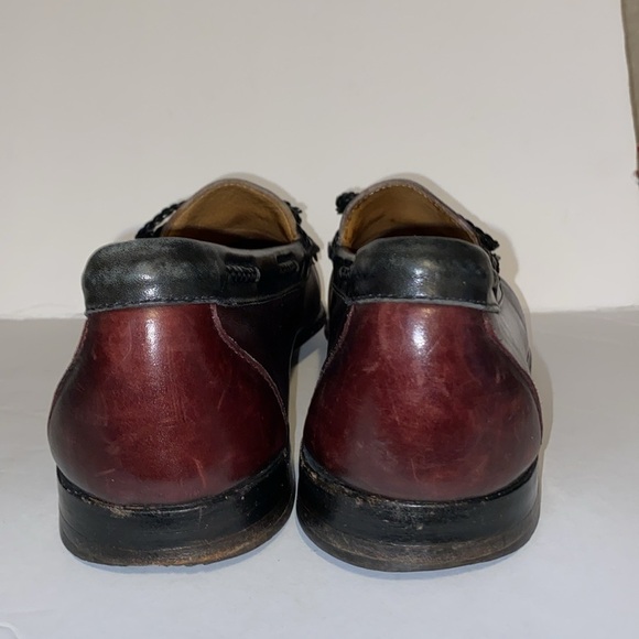 Allen Edmonds Cardamon and Black Woodstock Kiltie Leather Loafers - Picture 7 of 10